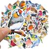 50PCS Bird Stickers Nostalgia Cartoon Laptop Luggage For Phone Phone Home Decoration Skateboard Landscape Wall Painting