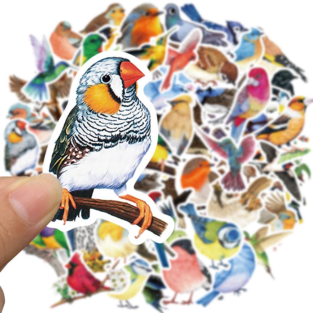 50PCS Bird Stickers Nostalgia Cartoon Laptop Luggage For Phone Phone Home Decoration Skateboard Landscape Wall Painting