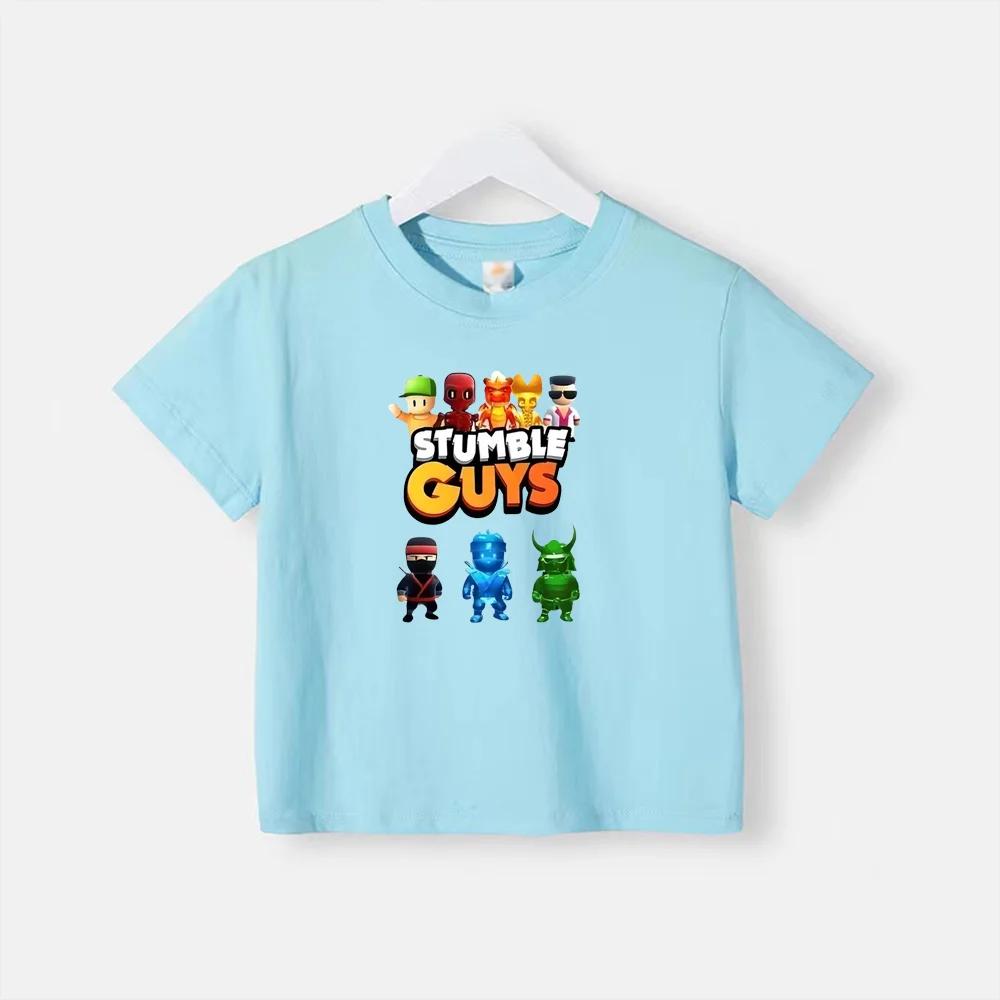 Sommer bedruckte Kinder T-Shirts Oberteil Baumwolle Teenager Junge Mädchen Kleidung Lässig Puppe Rundhals Kurzarm