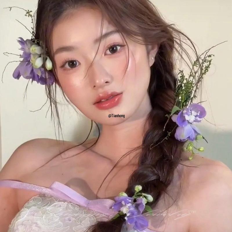 Super Fairy Purple Phalaenopsis Hair Clip for Updo or Bridal Accessories