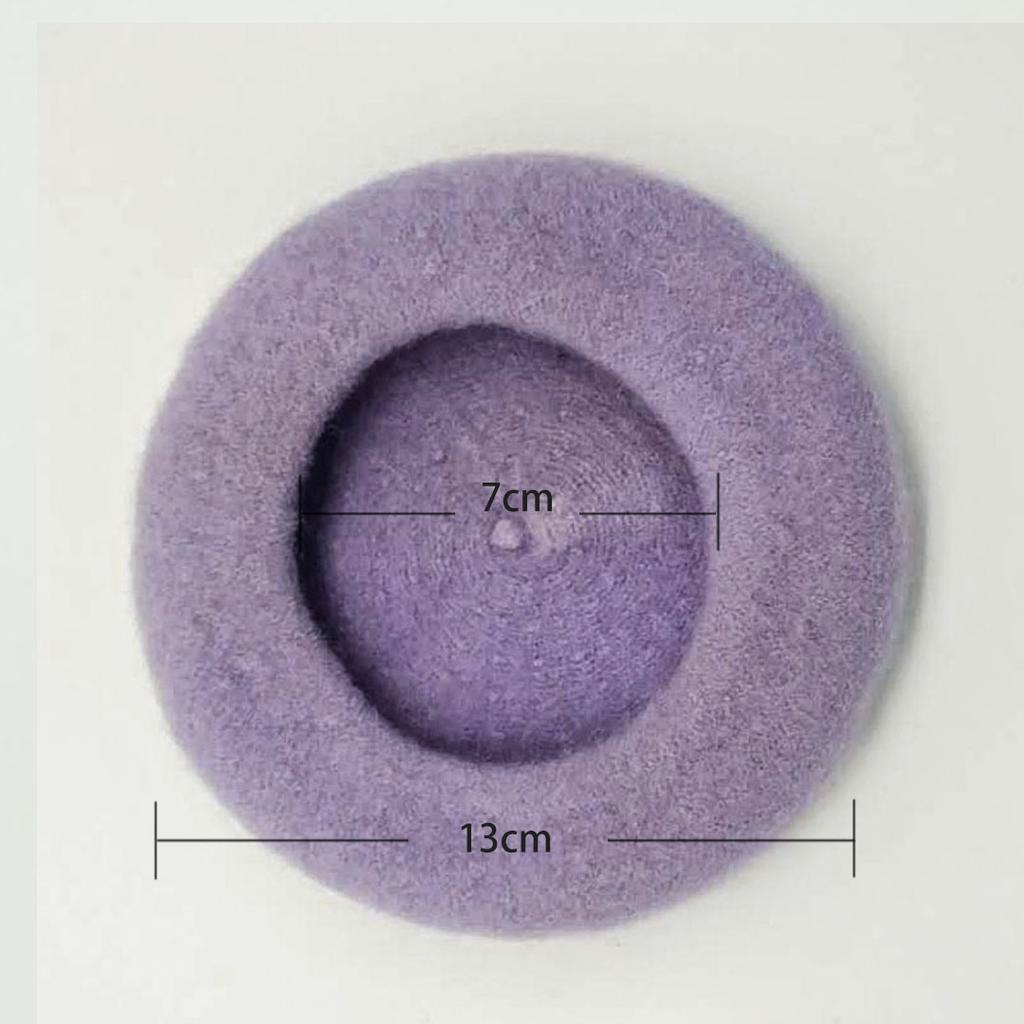 Style Ins Couleur Unie Fournitures pour Animaux Chapeau en Laine Peintre Accessoires pour Chiens Béret Mini Décoration Couvre-chef pour Photo