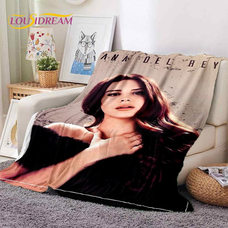 Coperta morbida in flanella, coperta da lancio, coperta confortevole per picnic, letti, divano, casa, camera da letto, del cantante Lana Del Rey, Lizzy Grant