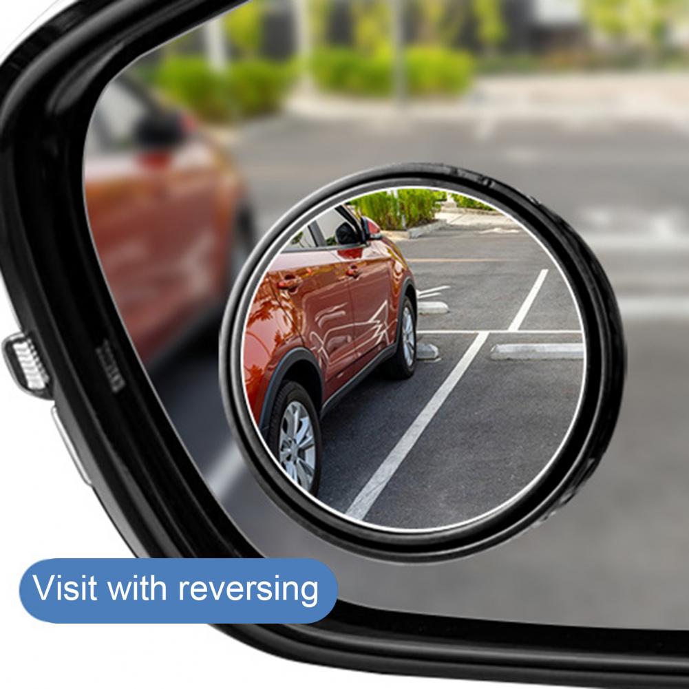 Car Blind Spot Rear View Mirror Wide Angle 360 Degree Adjustable Small Round Mirror Car Reverse Auxiliary Rearview Convex Mirror