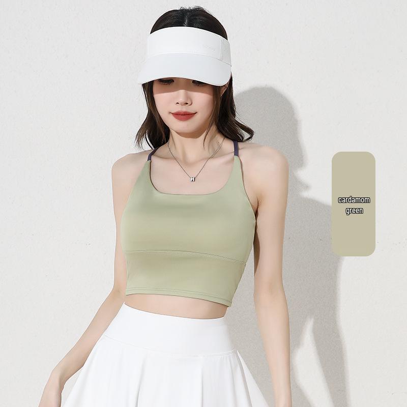 

Женский спортивный бюстгальтер с высокой степенью защиты от ударов - Пуш-ап жилетного типа с поддержкой против провисания Medium