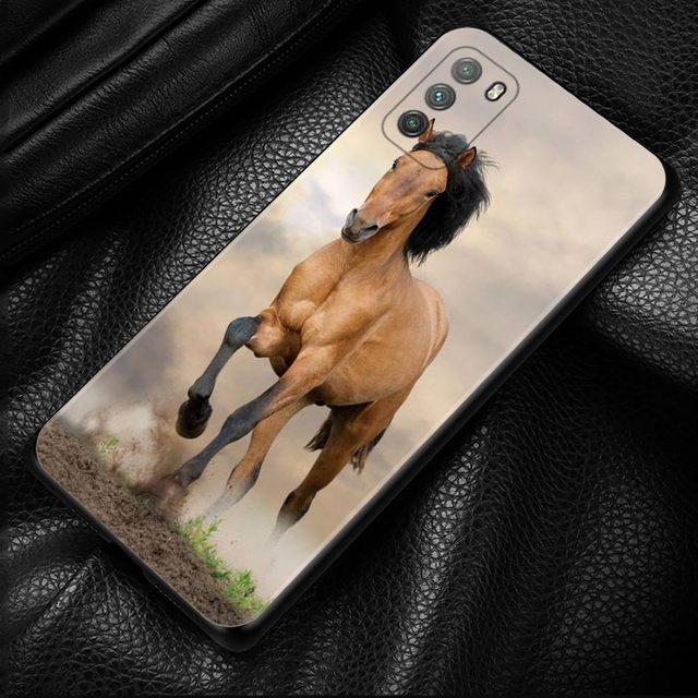 Case For Xiaomi Poco X3 F3 Gt M3 Nfc F1 M3 M4 Pro 5g F3 Gt Cover For Mi 11t 10t Pro 9t 11 Note 10 Lite Civi Shell Running Horses
