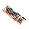 98 Key Wired Mechanical Keyboard with Three Color Keycaps RGB Backlit Portable for Gaming Office