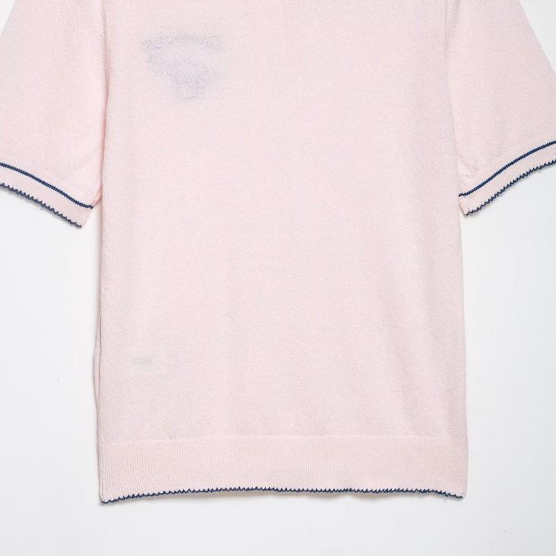2026 Womens Cinnamoroll Embroidered Polo Shirt Slim Fit Short Sleeve Knit Top Casual Style