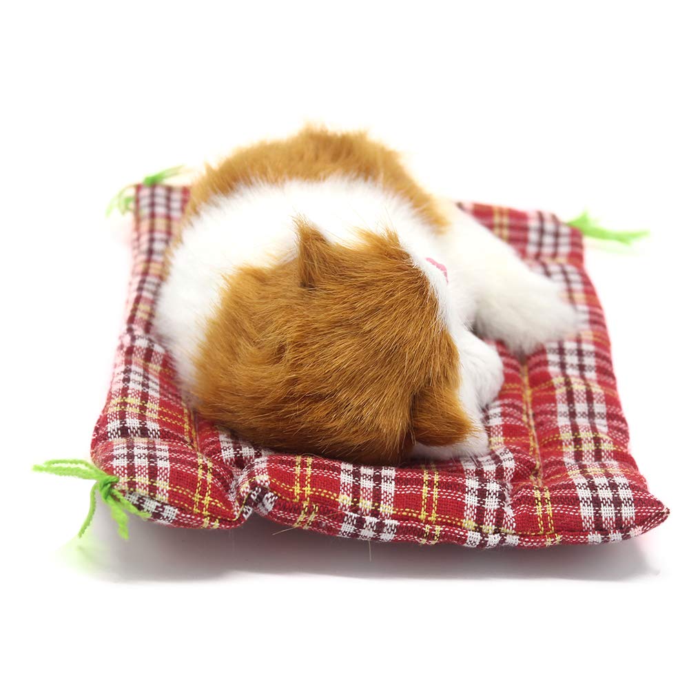Coolayon 2-Pack Plush Cats Sleeping in Slippers, Mini Kitten Pad with Sound, Car Decoration, Kids Gift for Boys and Girls