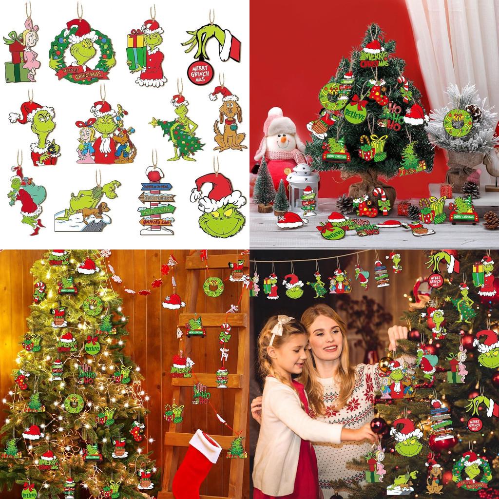 Santa The 12pcs Hat Pendant Xmas Tree Hanging Decoration Home Party Gift