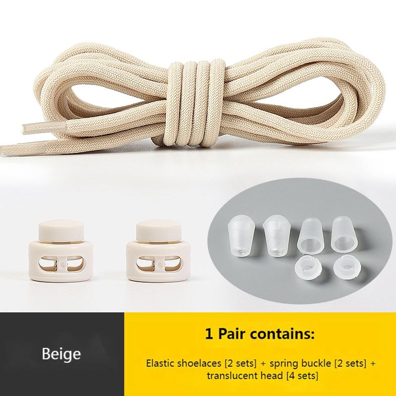 Elastic Laces Sneakers Round Lock Shoelaces Without Ties Kids Adult Quick Shoe Laces Rubber Bands Lazy Shoeace Shoes Accessories