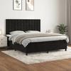 Maison Exclusive - Rete a doghe per letto e materasso Nero 160x200 cm Velluto