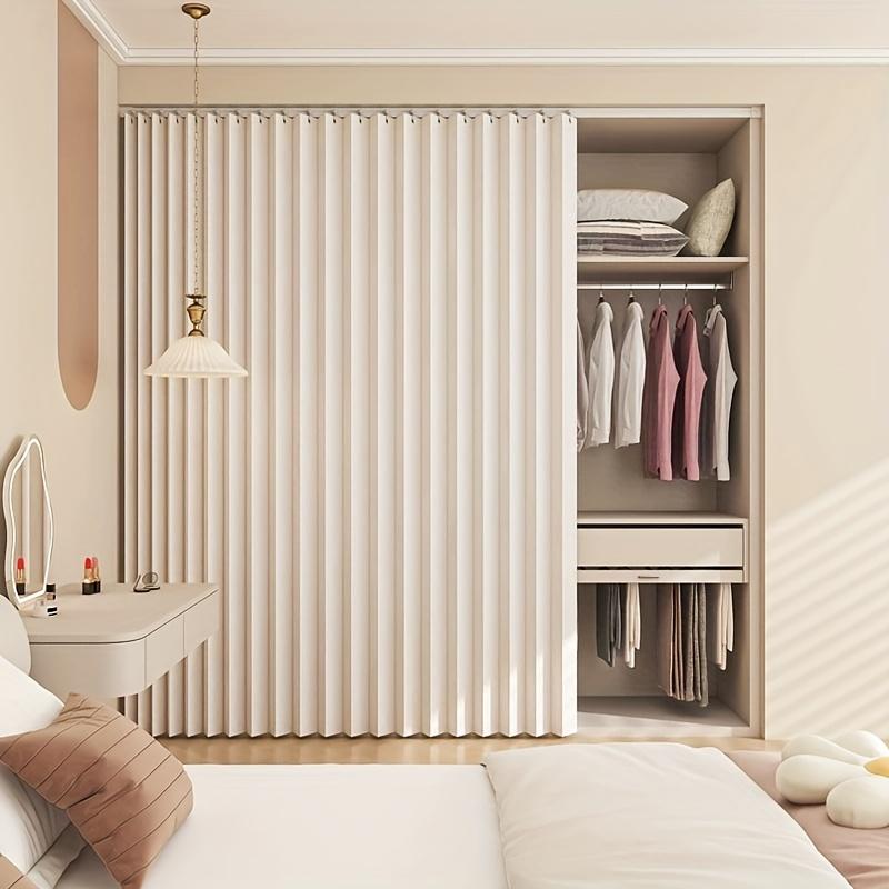 Boho Falten Verdunkelungsvorhang Thermisch Isoliert Ösen Schneidbare Trennwand für Kleiderschrank Flur Wohnzimmer