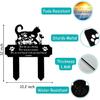 Cat Grave Marker Outdoor Memorial – 12in Metal Pet Memorial Plaque with Garden Cat Silhouette, Weatherproof Headstone for Yard or Indoor Tribute,