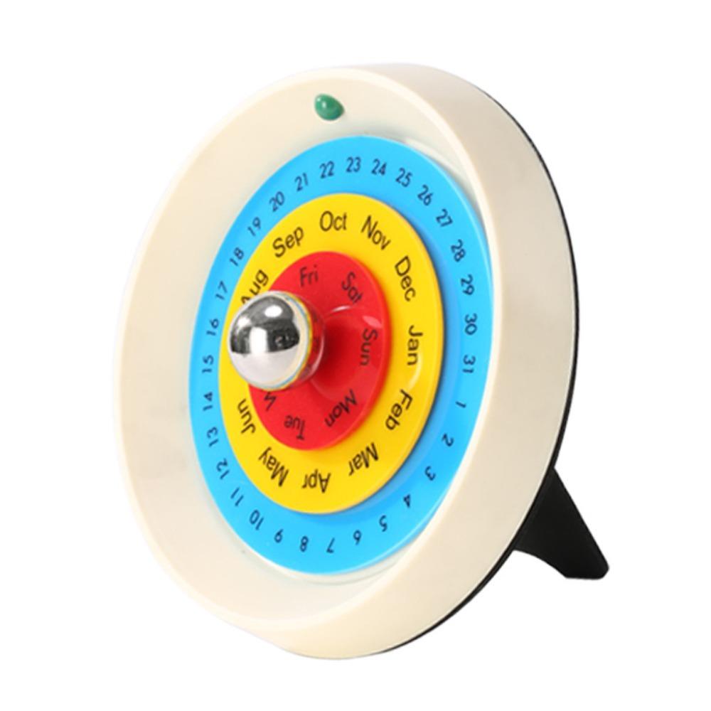 Decorative Rotating Calendar Nordic Style Annual Desk Calendar Turntable Perpetual Calendar  Office