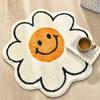 Sunflower Shape Round Carpet Cartoon Bedside Rug Non -Slip Kids Bedroom Table Floor Mats Children Soft Doormats Home Decor