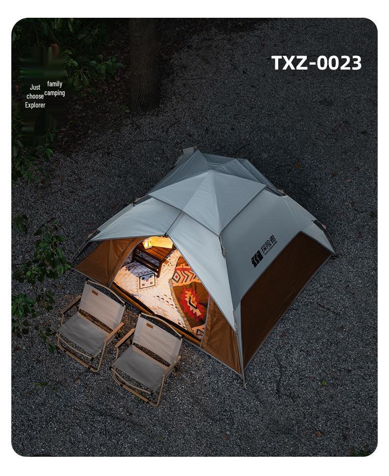 Explorer Sonnenschutz Regendicht Automatisches Faltzelt - Doppellagige Tragbare Campingausrüstung
