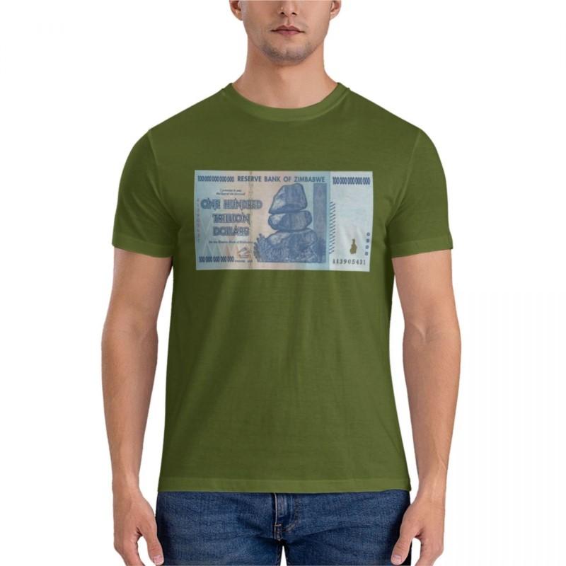 Zimbabwe $100 Trillion Dollars Active T-Shirt T-shirt for a boy Short sleeve tee vintage clothes mens plain t shirts
