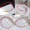 Pulseira de peixe de fio vermelho para mulheres peixe fofo fio azul pulseira ajustável joias artesanais joias étnicas minimalistas