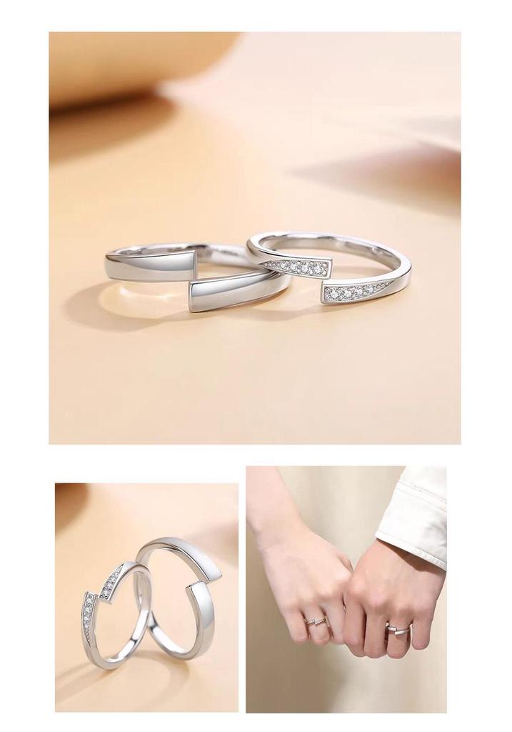S925 Sterling Silver Mobius Couple Rings - Simple Korean Japanese Style, Versatile Plain Band Jewelry Gift