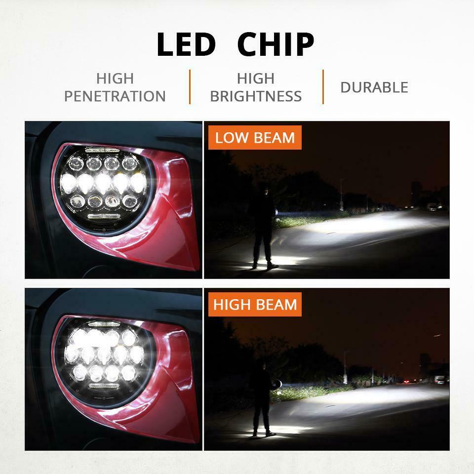 7 Inch Headlight For Motorcycle 7Inch Round DRL Turn Signal Halo LED Headlamp Electra Street Glide Road