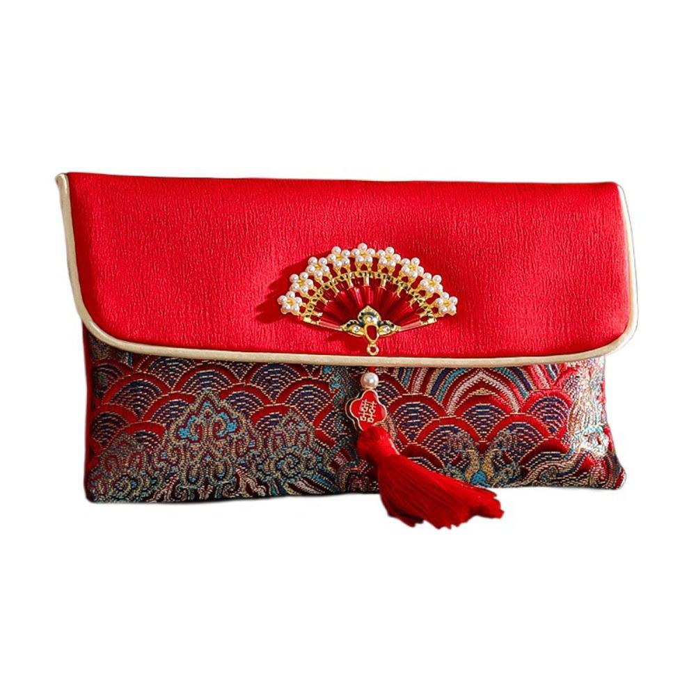 

Chinese New Year Tassel Red Envelop Blessing Words Spring Festival Hongbao Wedding Style B1