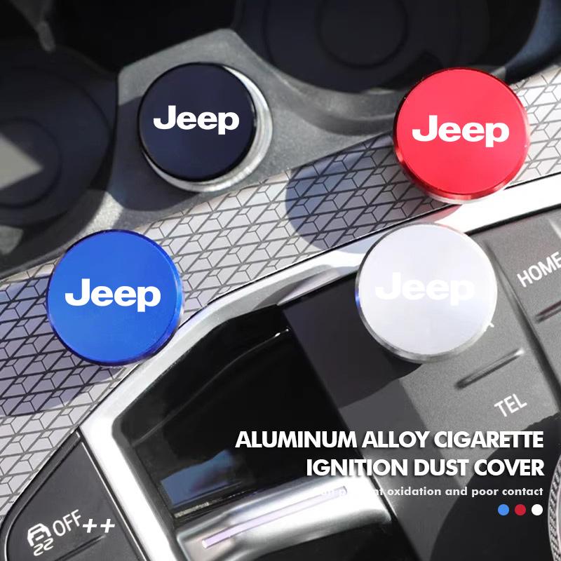 Car Cigarette Lighter Cover Dust Proof Decoration Cap For Jeep Cherokee Wrangler JK Gladiator Compass Renegade Patriot AJZ1