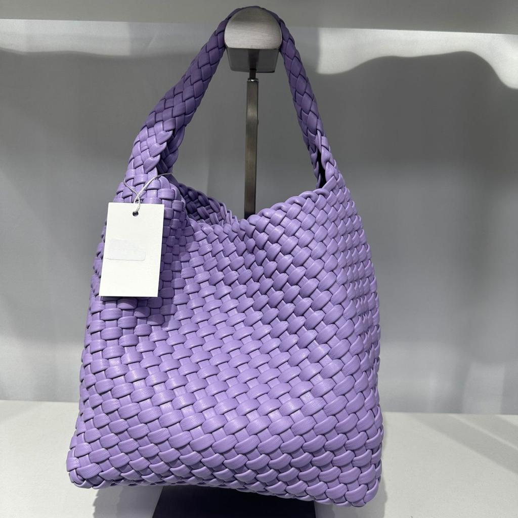 Hand-woven Women's Bag Summer Solid Color Portable 2 Set Casual Retro Shoulder Messenger Bag