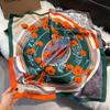 Summer High-End Simulation Silk Square Scarf Femininity Versatile Sunscreen Large Shawl Silk Scarf Variety
