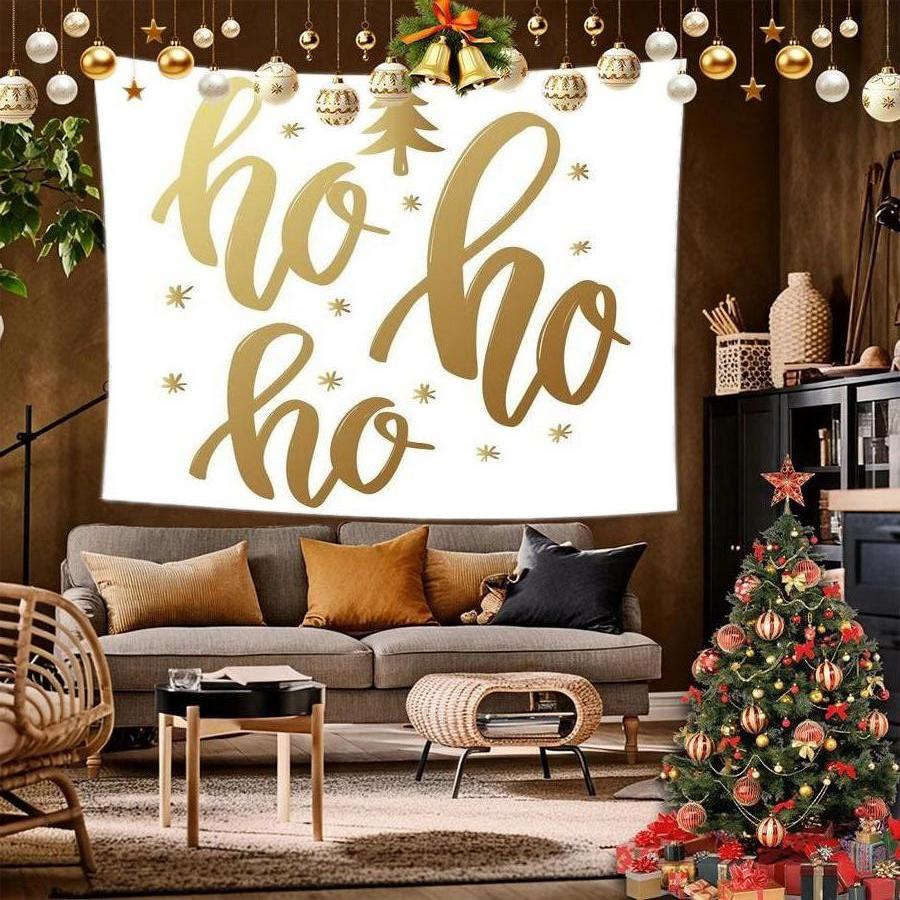Merry Christmas Reindeer Background Cloth Hanging Cloth Bedroom Bedside Decorative Wall Cloth Rental Dormitory Tapestry
