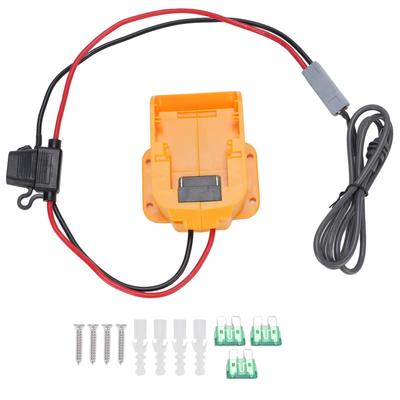 Rechteckiges Satelliten-DC-Stromkabel Batterieadapter Kleines Tragbares Kit-Set mit Sicherungen 3,2ft Kabel