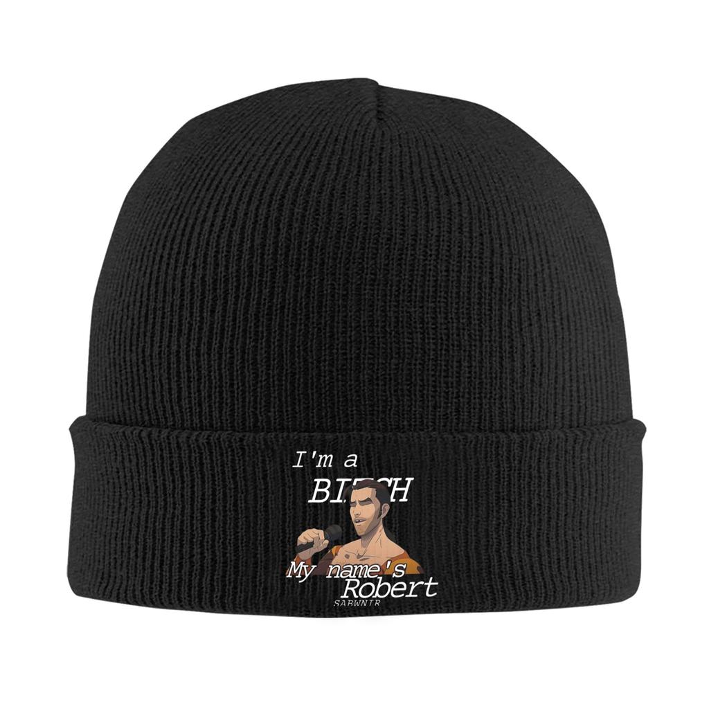 Female Male Dispatch Game Beanie Hats Pink Flag Fashion Knit Hat Spring Gym Caps Design Warm Bonnet Hats