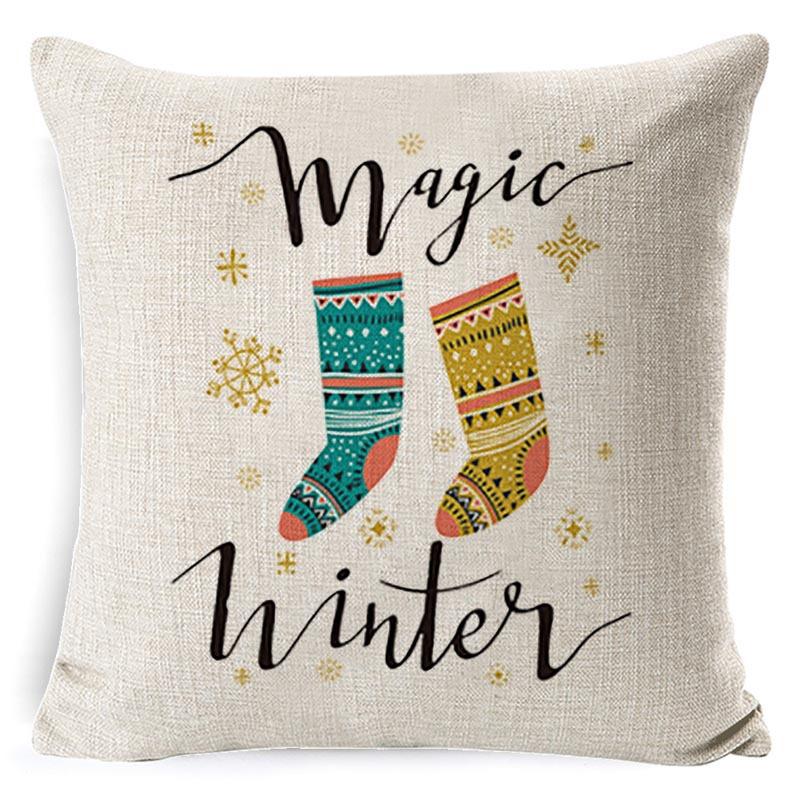 Cushion Cover Christmas Car Red Pillow Cover Bed Cushion Pillow Linen