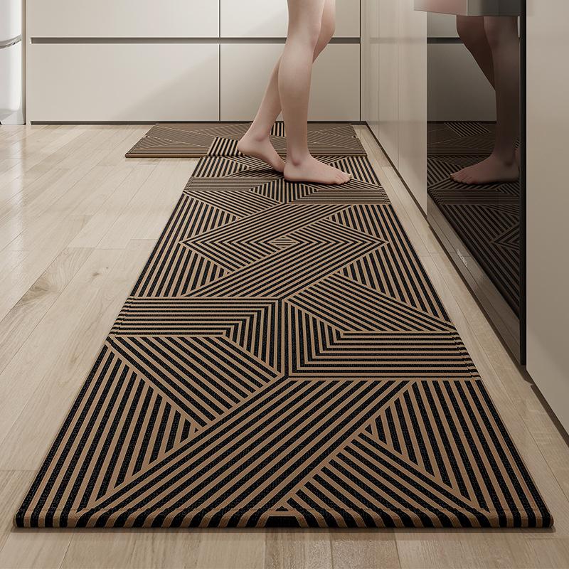 

Kitchen Special Long Carpet Oil Absorption Water Resistance Dirt Non-Slip Drop Insulation Easy To Take Care Of Household Floor Mat 45x70cm