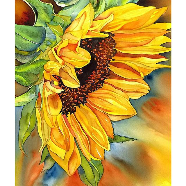 5D DIY Daimond Painting Full Round Drill Sunflower Aimond Embroidery Cross Stitch Kit Paintings