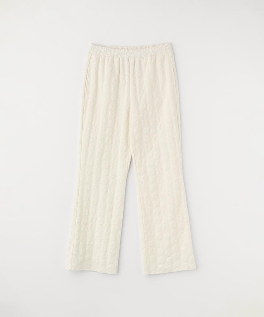 Selliteiljeu Terry Flower Bending Boots-Cut Pants_Ivory
