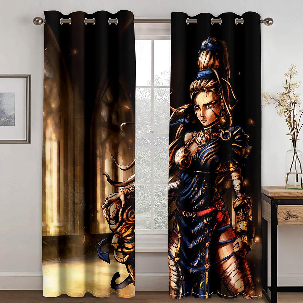 Game Cool Boy Luxury Cartoon Animation Window Curtains For Living Room Bedroom Bathroom Kicthen Door Home Decor On Sale 2Pieces