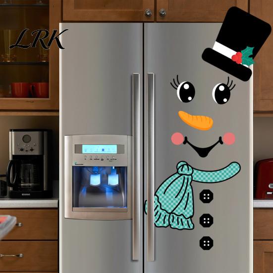 Self Adhesive Holiday Window Clings Christmas Snowman Stickers, DIY Decorative Emoticon Stickers for Party Supplies, Glass Waterproof Peel and