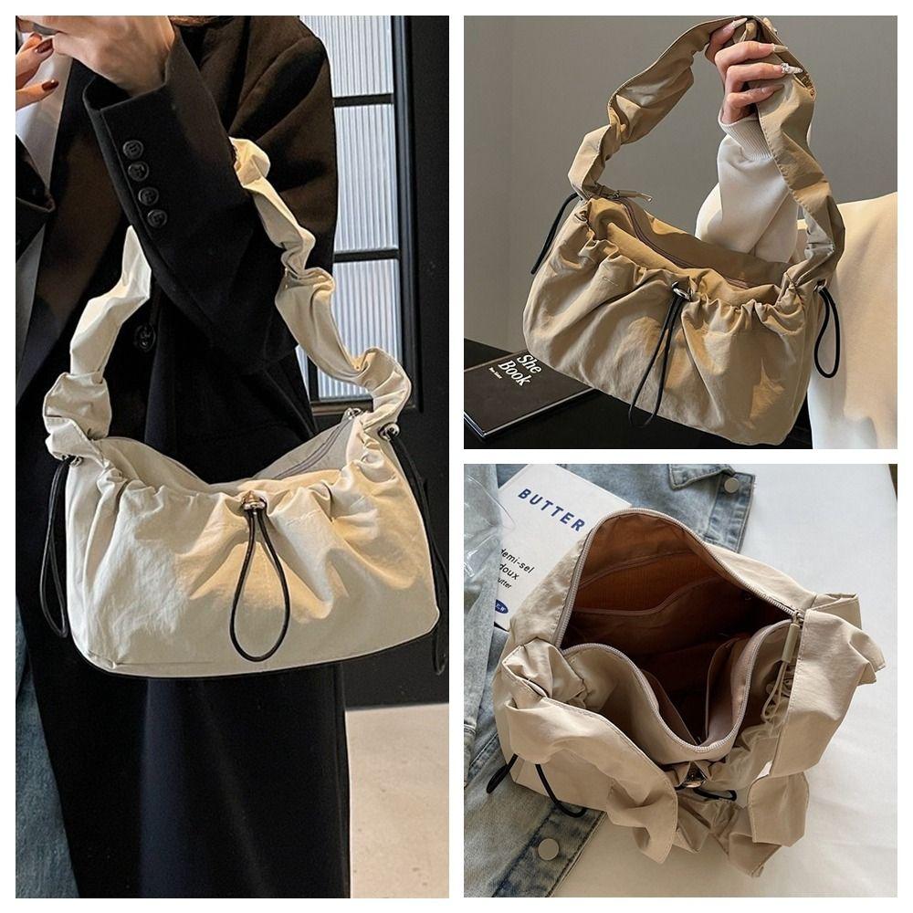 Handbag Nylon Shoulder Bag Korean Style Drawstring Bag Cute Oxford Cloth Crossbody Bag  Travel