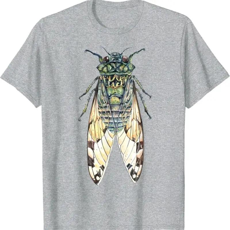 

Cicada Insect Illustration Graphic TShirt Breathable Cotton Crew Neck Short Sleeve Tee for Unisex S