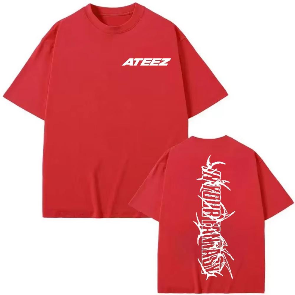 Camiseta Estampada ATEEZ 2025 World Tour in Your Fantasy Camiseta Hip Hop Vintage de Manga Corta Hombre Mujer Moda Casual Camisetas Holgadas
