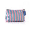 Portable Waterproof Cosmetic Organizer With Pvc And Striped Design For Daily Use