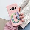 Handyhülle für Xiaomi Redmi A3 4G A3x Rosa Buchstabe Blume Schmetterling Stoßfest Weiches Silikon Cover Kameraschutz TPU Fundas