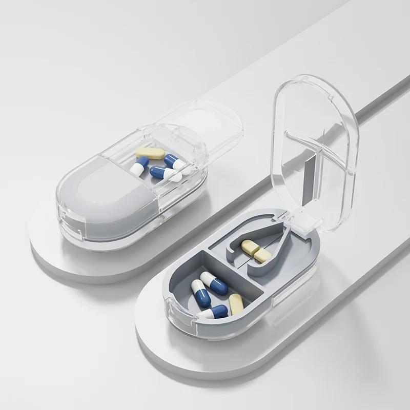 1pcPill Cutter,Pill Splitter For Cutting Small Pills OrLarge Pills In Half,Cuts Pills,Tablets,Stainless Steel Blade Travel Sized