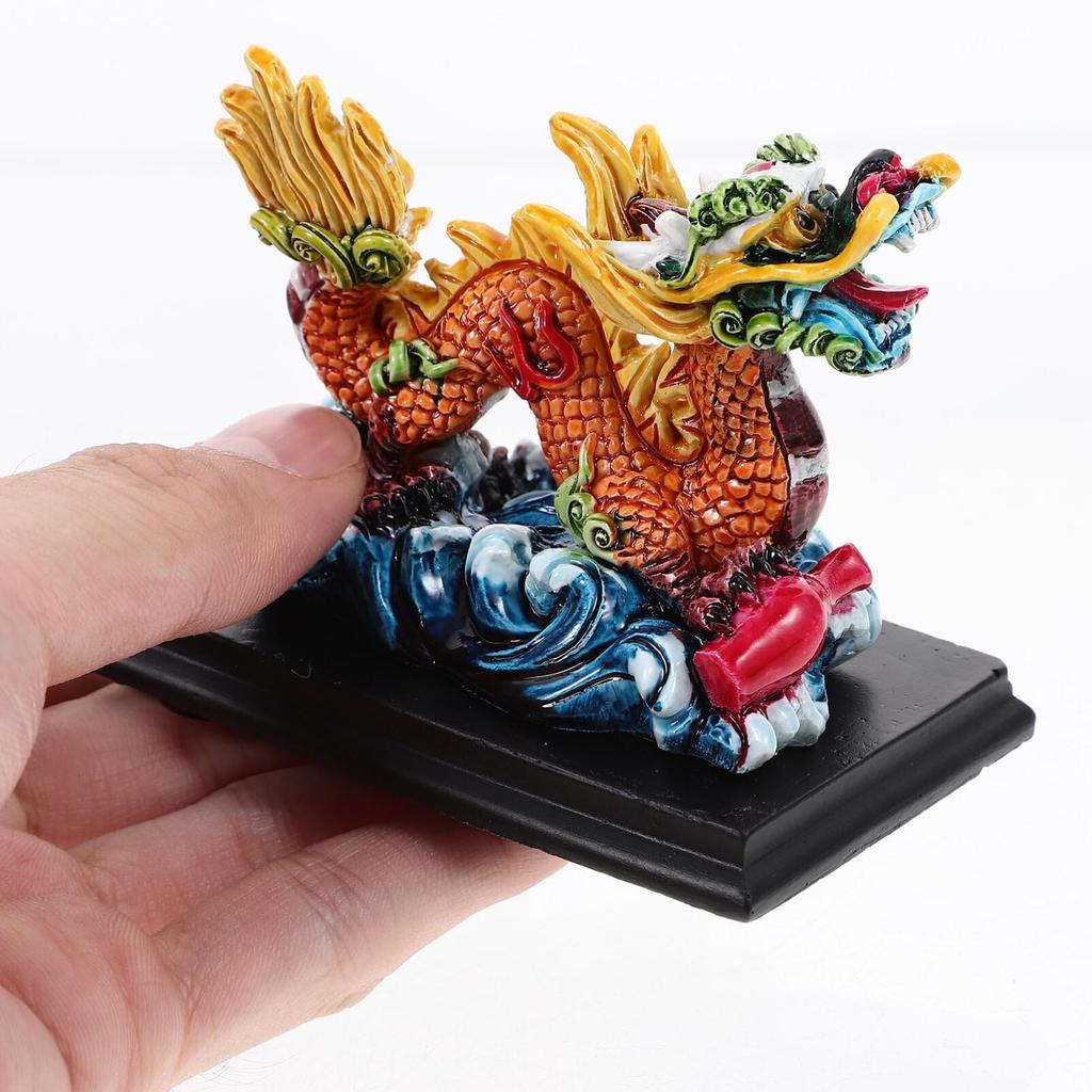 PRETYZOOM Feng Shui Eingang Tierkreis Glück Geld Glücksverbesserung Feng Shui Drache Chinesischer Tischdrache Büro-Ornament, Drache, Ornament,
