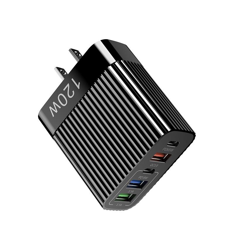 5 Ports USB Charger Fast Charging PD Type C Wall Charger for IPhone 16 15 Samsung Xiaomi Huawei USB C Phone Charger Power Adapter