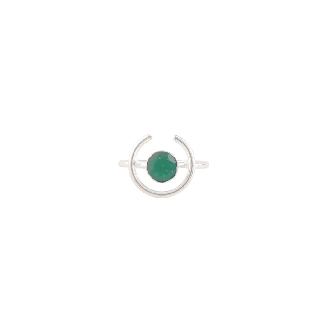 Green Onyx Ring 925 Sterling Silver Handmade Gemstone Jewelry For Christmas Gift RR-54-19