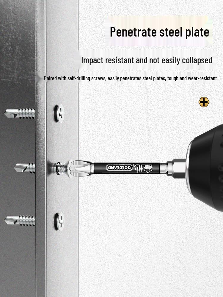 Magnetic Anti-Slip Phillips Head Electric Screwdriver Set - High Hardness, Extended Hex Socket Bits