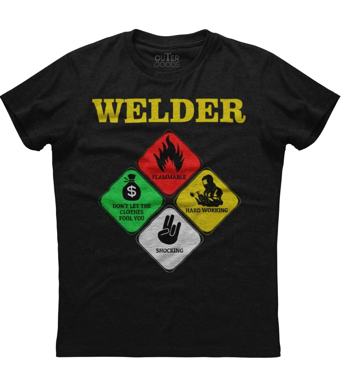 

Welder Hard Working Funny Graphic Printed TShirt Summer Cotton ONeck Short Sleeve Mens T Shirt New S3XL S