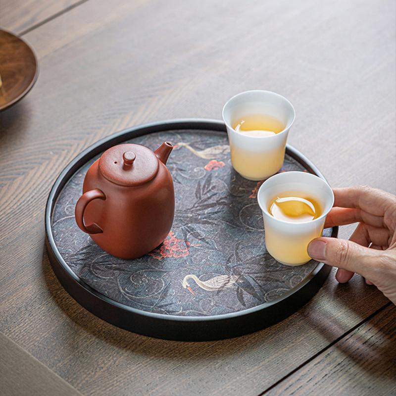 Retro Chinese Ancient Style Bamboo Tea Tray Ceremony Dry Bubble Tray Kung Fu Tea Ceremony Accessories Coffee Table Zen Tea Mat