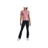 Under Armour Solid Color Round Neck Mesh Back Short Sleeve T-Shirt Women Tops Pink 1379043-697